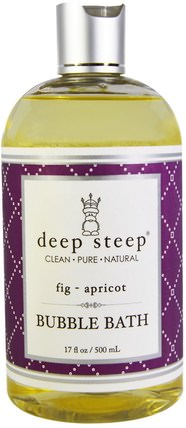 Bubble Bath, Fig - Apricot, 17 fl oz (503 ml) by Deep Steep, 洗澡，美容，泡泡浴 HK 香港